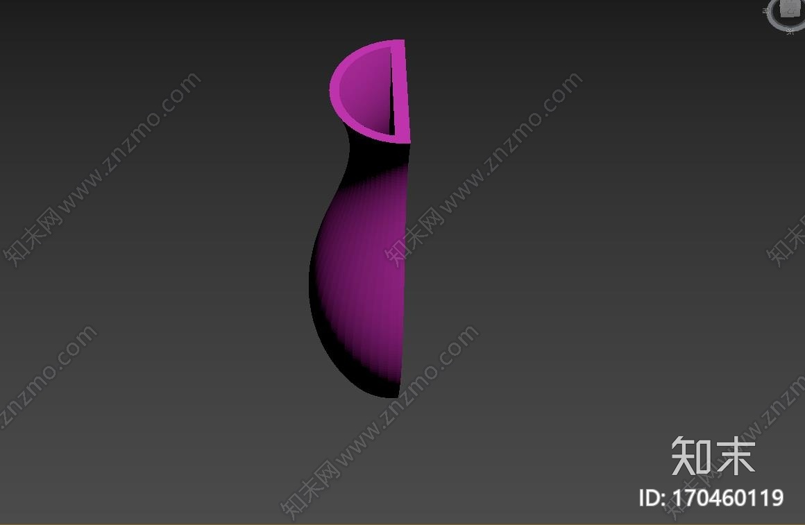 贴墙花瓶3d打印模型下载【ID:170460119】