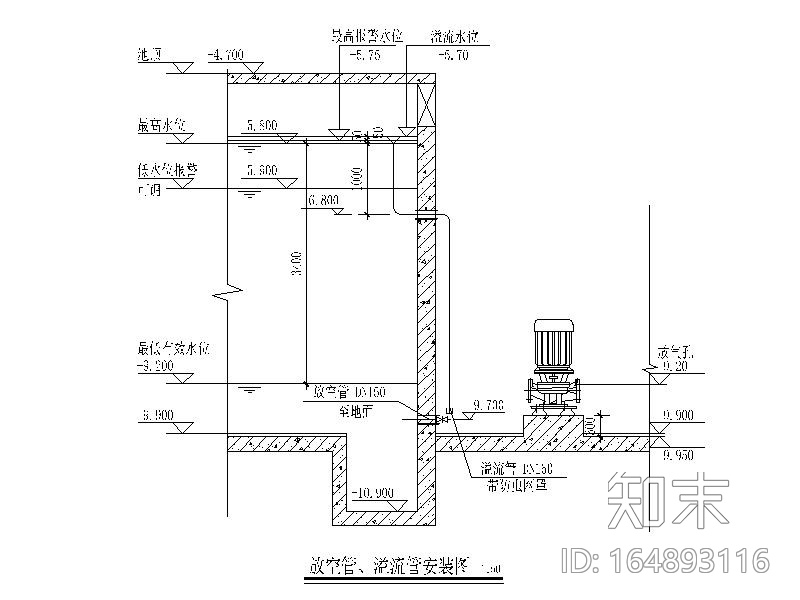 消防水泵房大样图CADcad施工图下载【ID:164893116】