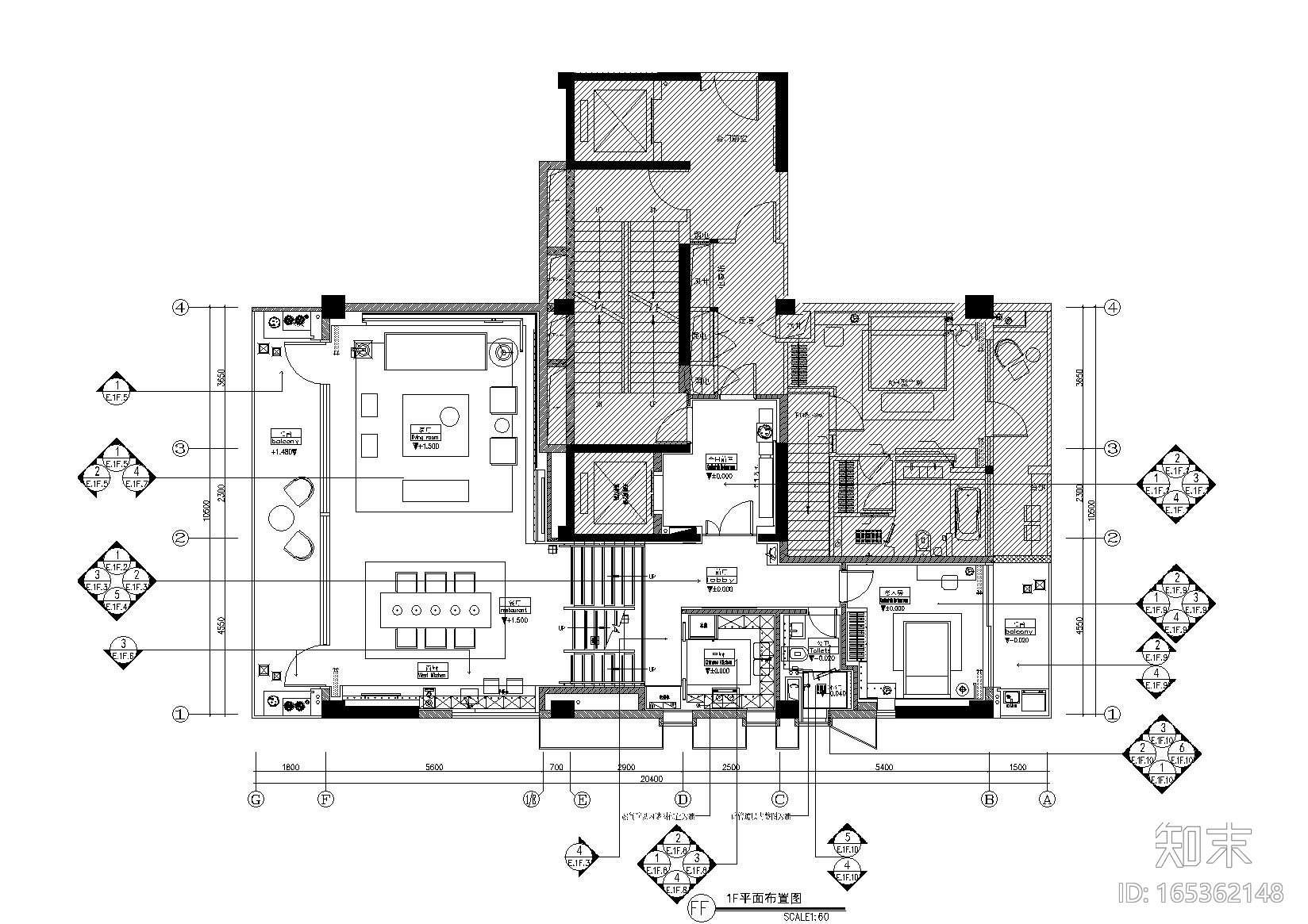 [宁波]琚宾HSD-宁波钓鱼台B户型样板间丨草图模型+CAD...施工图下载【ID:165362148】