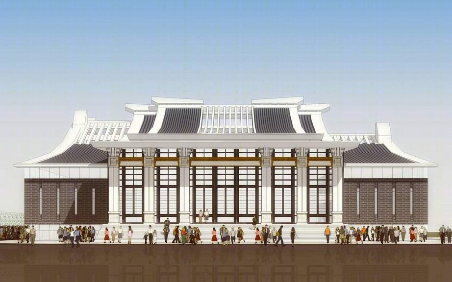 中式剧场SU模型下载【ID:320563463】
