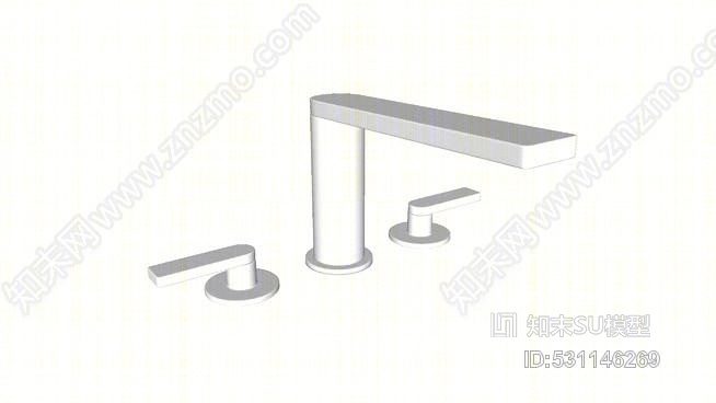 浴室水龙头杠杆手柄SU模型下载【ID:531146269】