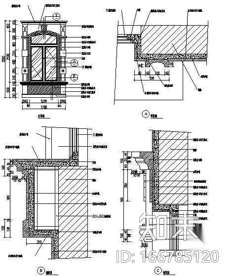 欧式窗cad施工图下载【ID:166785120】