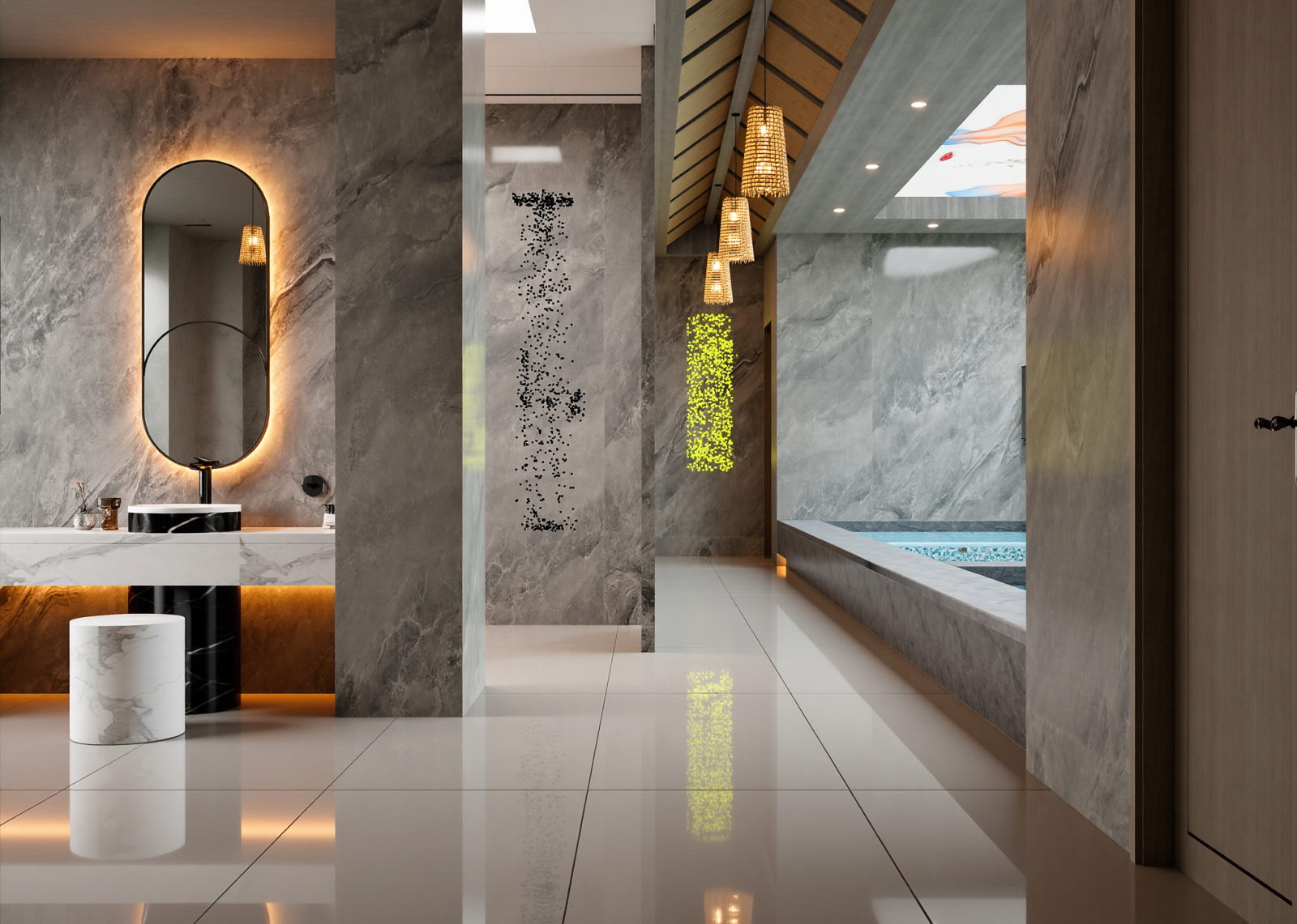 新中式酒店卫生间3D模型下载【ID:1215053737】