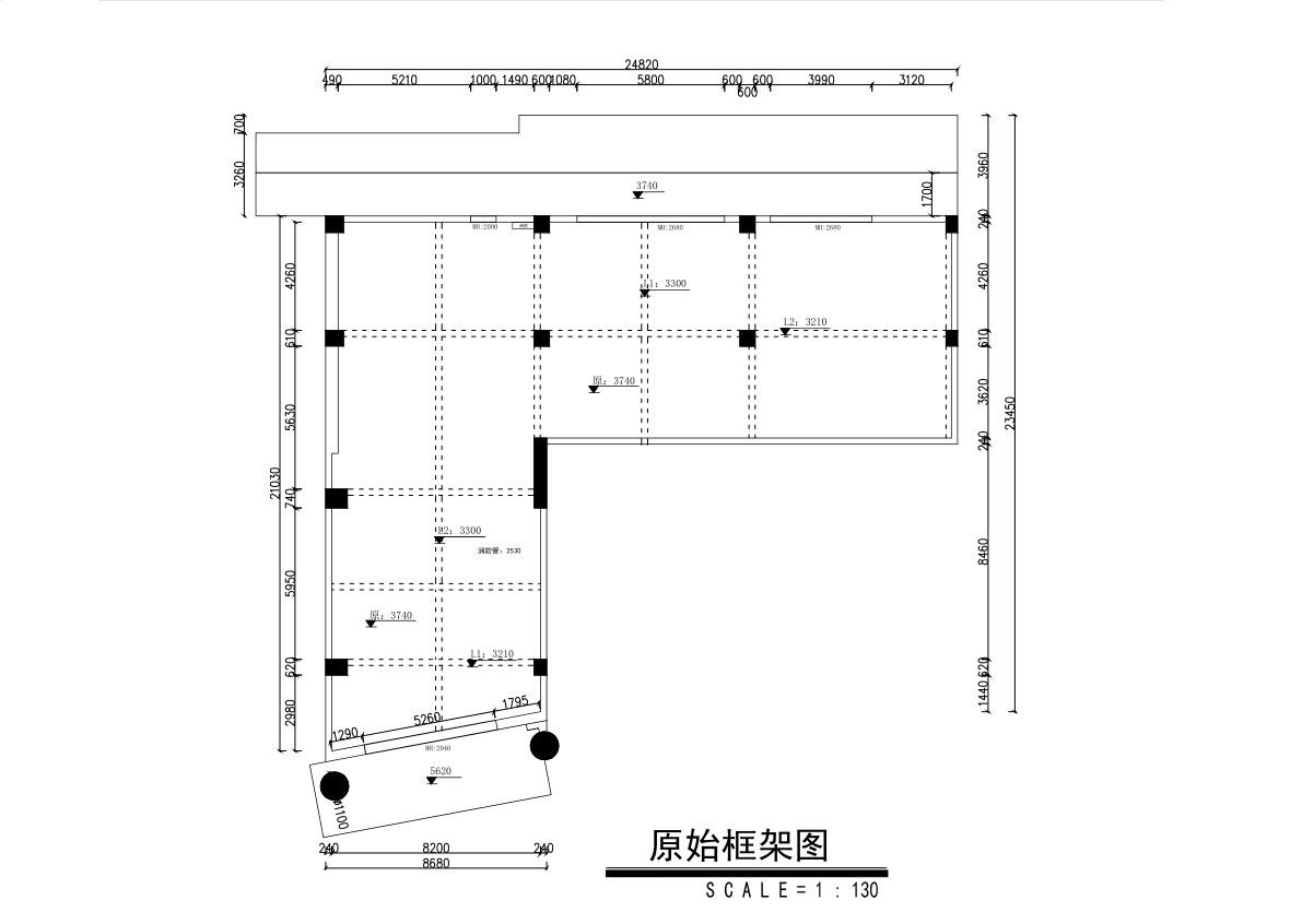 [广州]汇鸿商业广场一楼李不管把把烧烤店装修图纸cad施工图下载【ID:160426162】