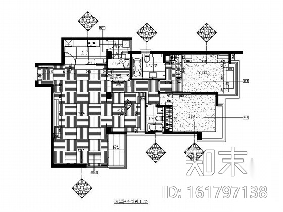 [合肥]雅致现代风格三居室装修图（含实景图）cad施工图下载【ID:161797138】