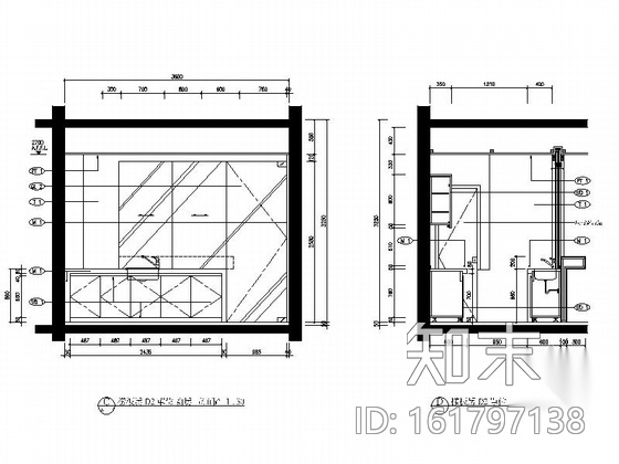 [合肥]雅致现代风格三居室装修图（含实景图）cad施工图下载【ID:161797138】