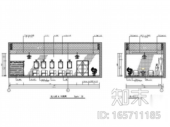 [沈阳]某大学化妆间施工图施工图下载【ID:165711185】