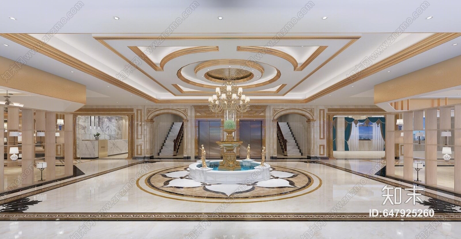 现代家具展厅3D模型下载【ID:647925260】