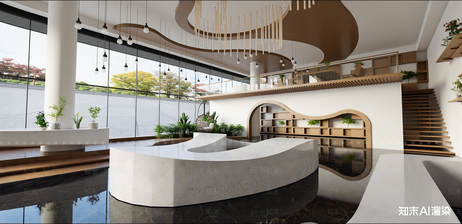 现代花店SU模型草图