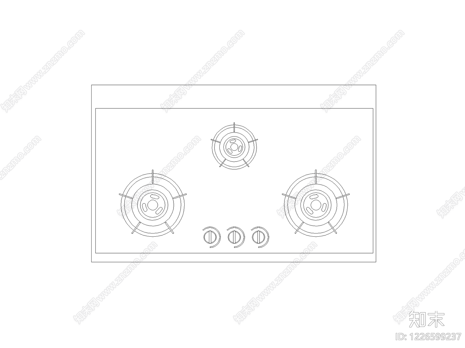 厨房设施cad施工图下载【ID:1226599237】