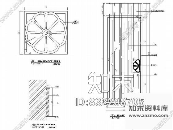 图块/节点木装饰格节点大样图cad施工图下载【ID:832208705】