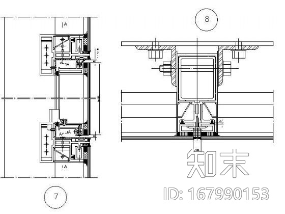 玻璃墓墙详图集施工图下载【ID:167990153】