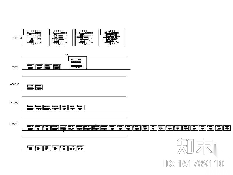 某办公室装修设计装修图（含效果）cad施工图下载【ID:161789110】