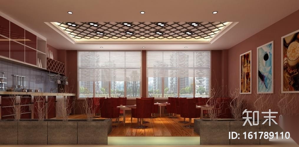 某办公室装修设计装修图（含效果）cad施工图下载【ID:161789110】