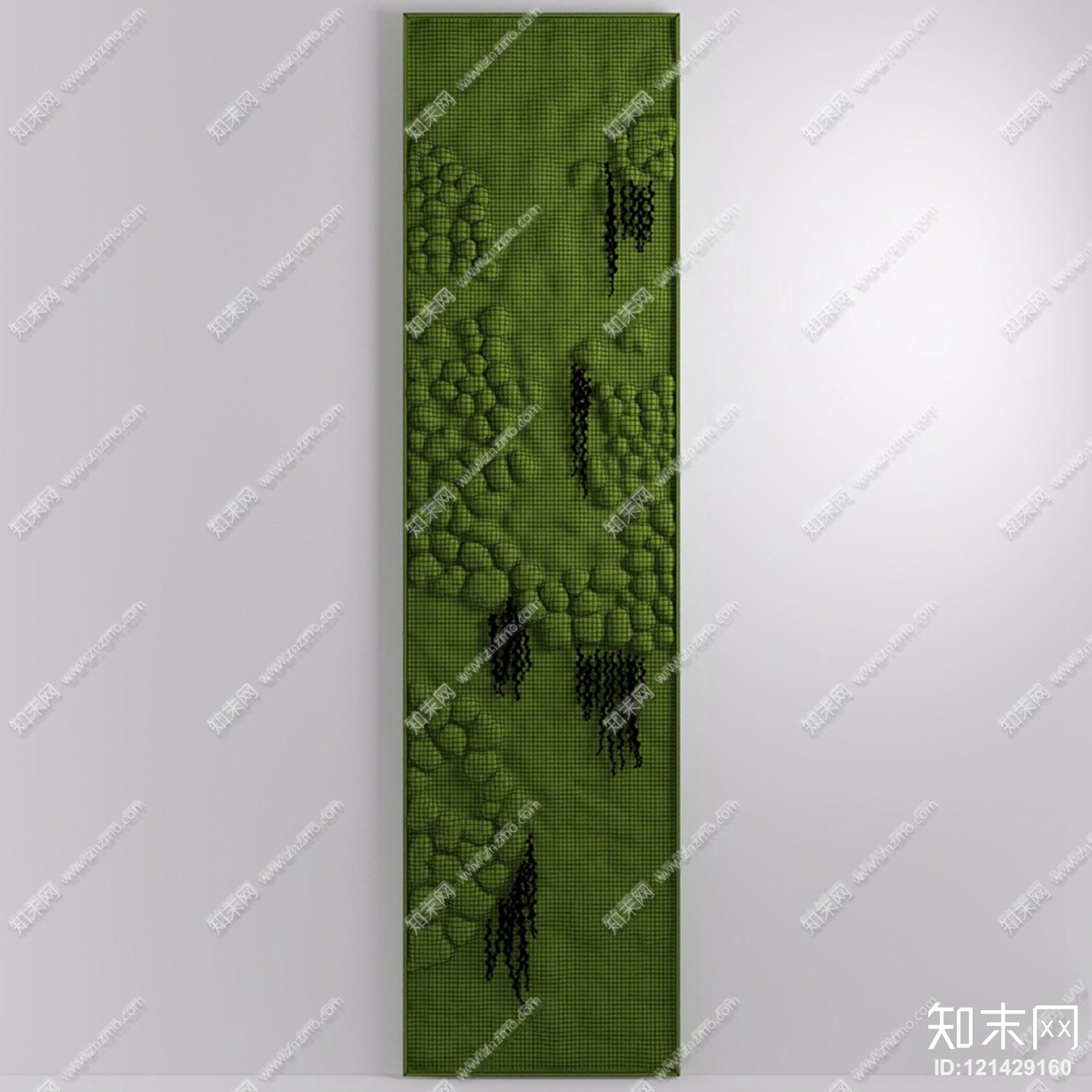 现代苔藓墙植物墙3D模型下载【ID:121429160】