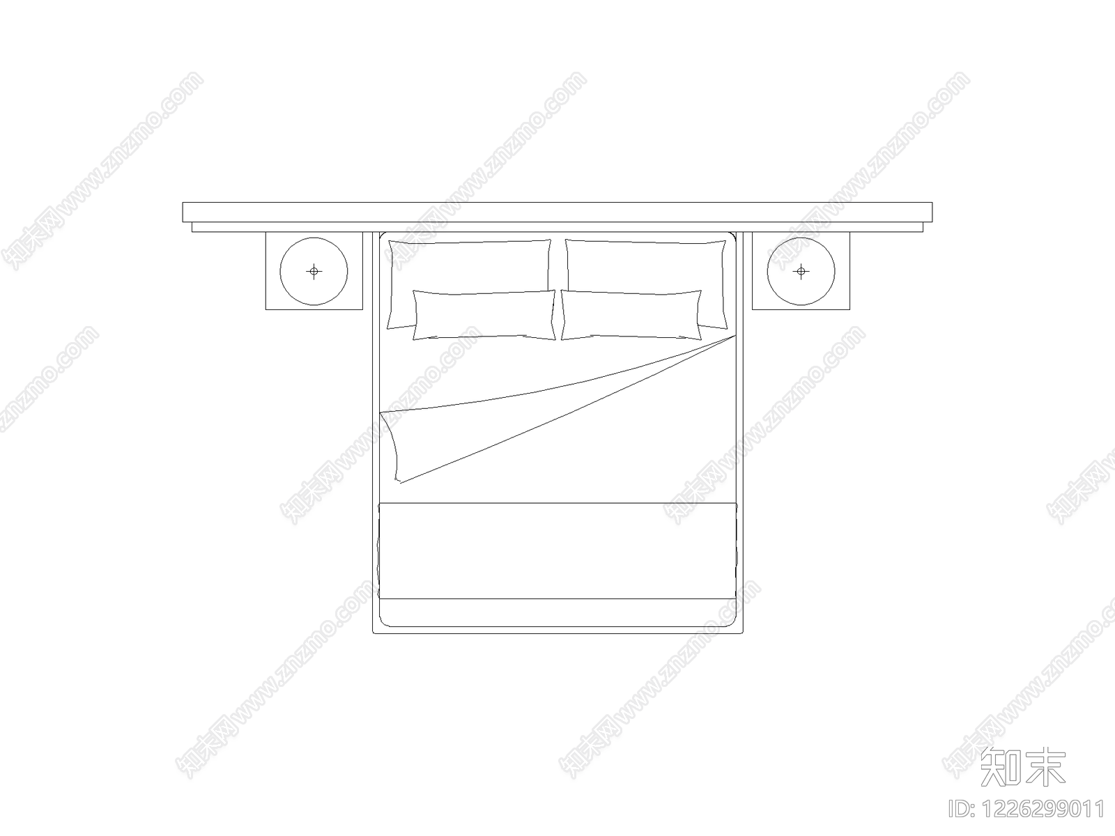 卧室书房厨卫图块含遮罩cad施工图下载【ID:1226299011】