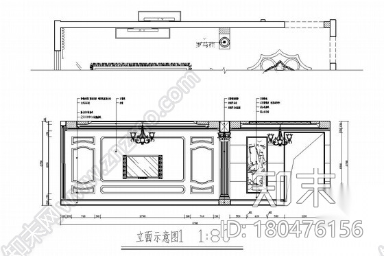 [河北]毗邻商圈高端花园小区简欧新古典风格三居室装修图...cad施工图下载【ID:180476156】