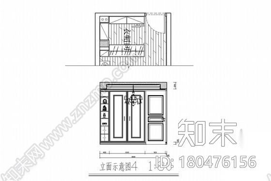 [河北]毗邻商圈高端花园小区简欧新古典风格三居室装修图...cad施工图下载【ID:180476156】
