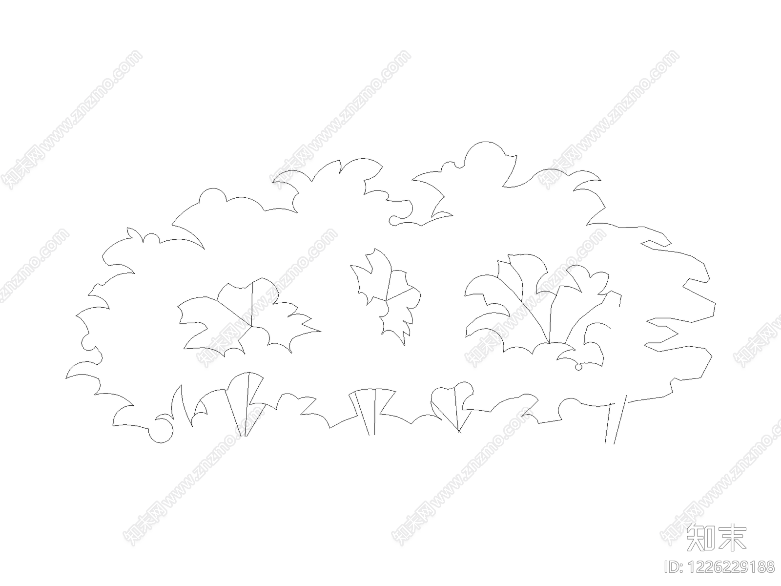 现代灌木种植CAD图纸