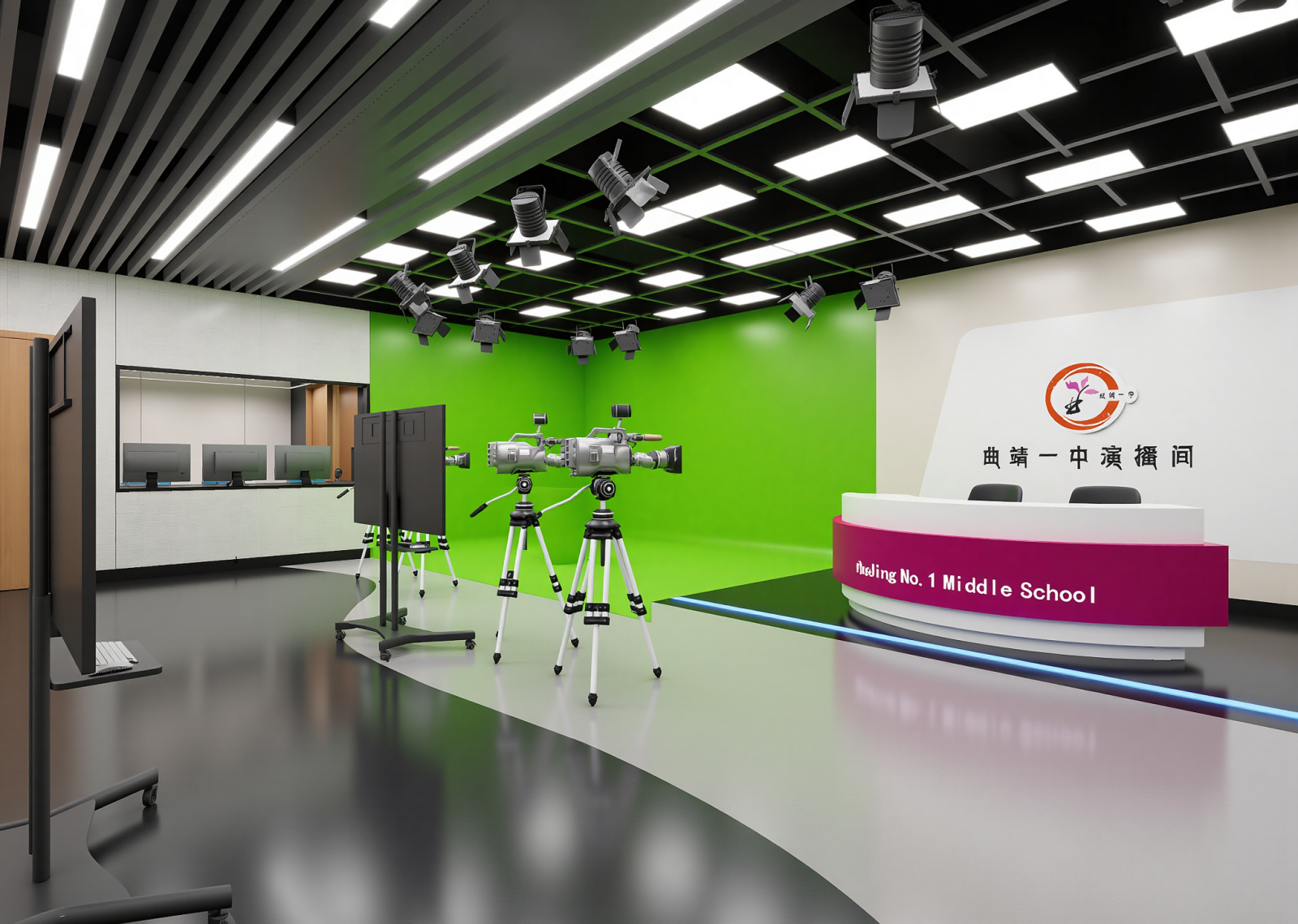 现代学校展厅3D模型下载【ID:1214716816】