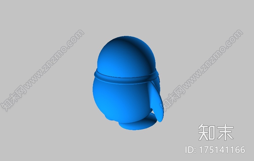 QQ企鹅造型3d打印模型下载【ID:175141166】