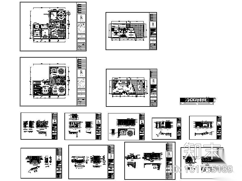 双层中式特色饭店装修图cad施工图下载【ID:161755189】