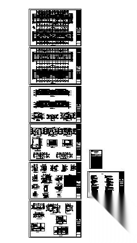 上海某二层联排别墅建筑施工图cad施工图下载【ID:149895180】