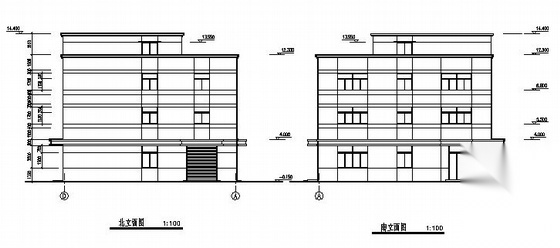 某三层公司宿舍楼建筑方案图cad施工图下载【ID:149843161】