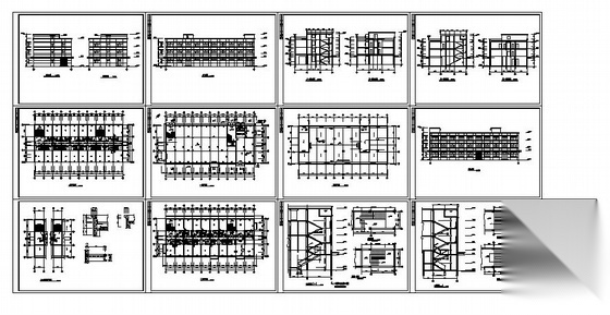 某三层公司宿舍楼建筑方案图cad施工图下载【ID:149843161】