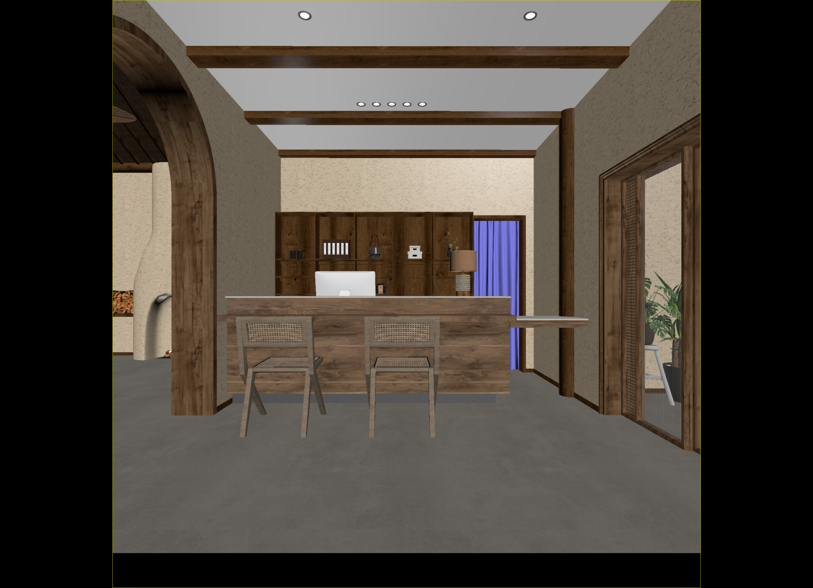 侘寂接待室3D模型下载【ID:1214302238】