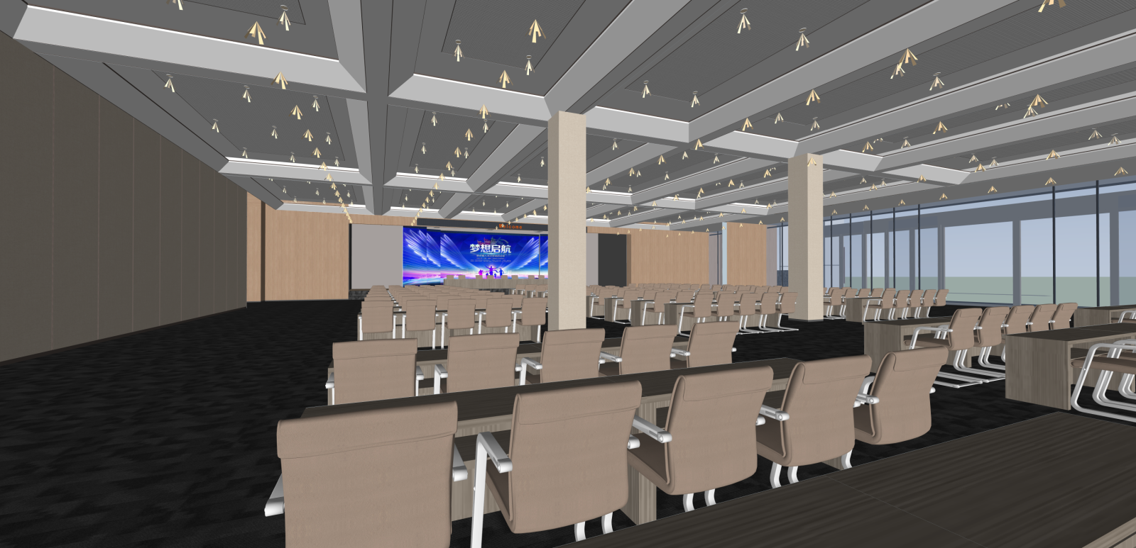现代其他酒店空间SU模型下载【ID:1215948858】