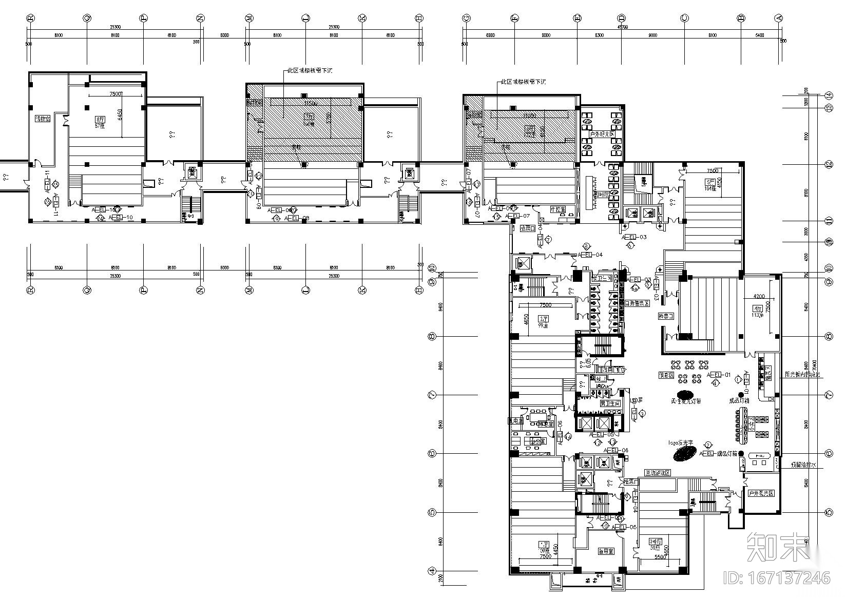 上海阳光广场影城全套CAD施工图+高清效果图cad施工图下载【ID:167137246】