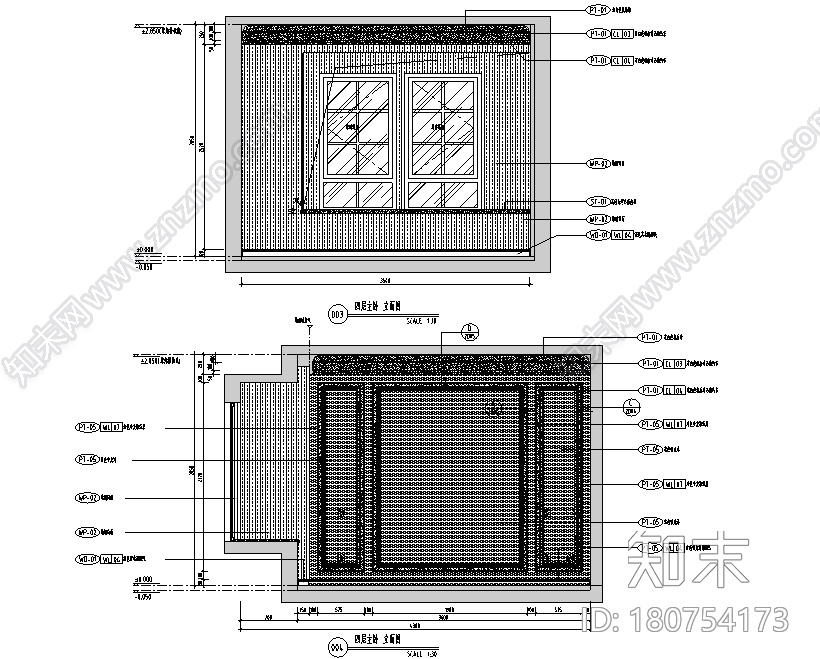 [上海]绿地启东三期DS4户型样板间设计施工图（附效果图...cad施工图下载【ID:180754173】