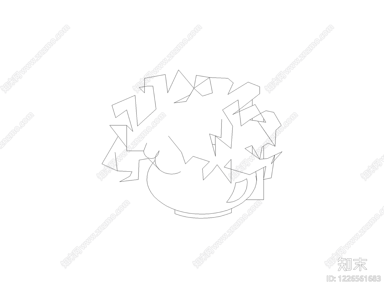 现代乔木种植CAD图纸