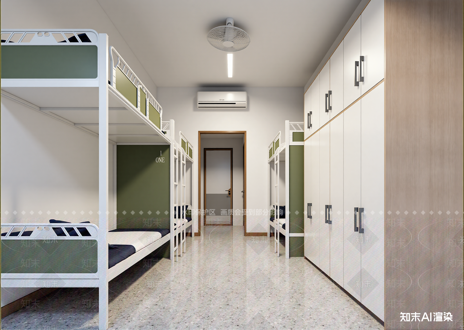 现代宿舍3D模型下载【ID:1215043335】