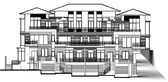 万科丹堤5号别墅建筑施工图施工图下载【ID:149920100】