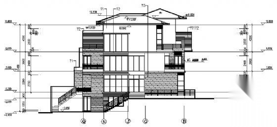 万科丹堤5号别墅建筑施工图施工图下载【ID:149920100】