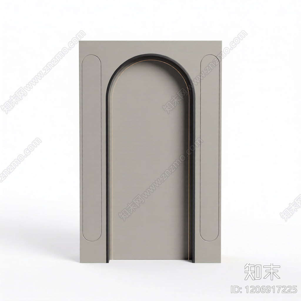 拱形门框装饰构件3D模型下载【ID:1206917225】