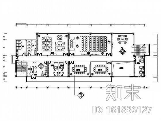 某办公空间样板房装饰施工图cad施工图下载【ID:161836127】