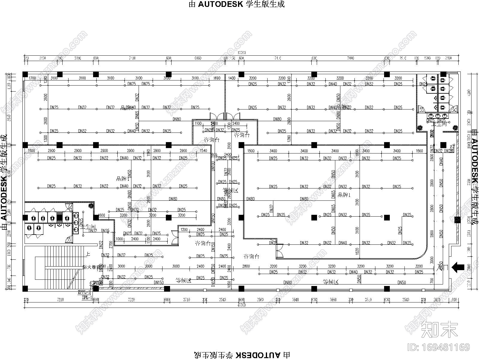 教育机构消防图纸|CAD施工图cad施工图下载【ID:169481169】