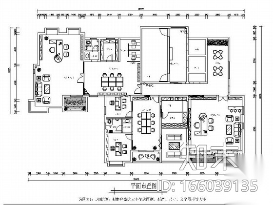 [浙江]管理公司现代风格办公室室内装修施工图（含效果）cad施工图下载【ID:166039135】
