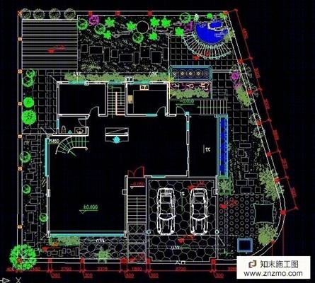 独栋别墅景观规划图cad施工图下载【ID:36949664】