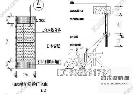 日式门样施工图下载【ID:832291794】