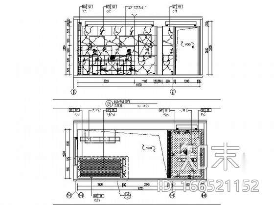 [广州]儒雅东方神韵新中式风格三层别墅室内施工图cad施工图下载【ID:166521152】