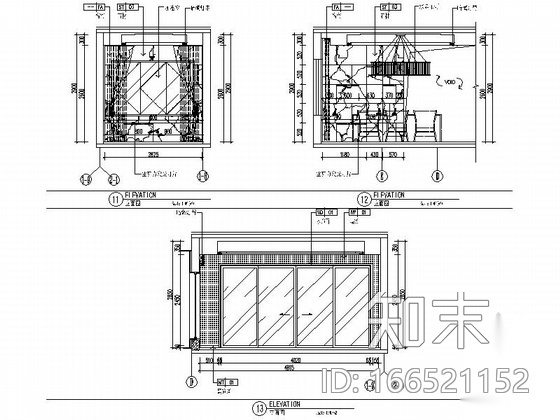 [广州]儒雅东方神韵新中式风格三层别墅室内施工图cad施工图下载【ID:166521152】