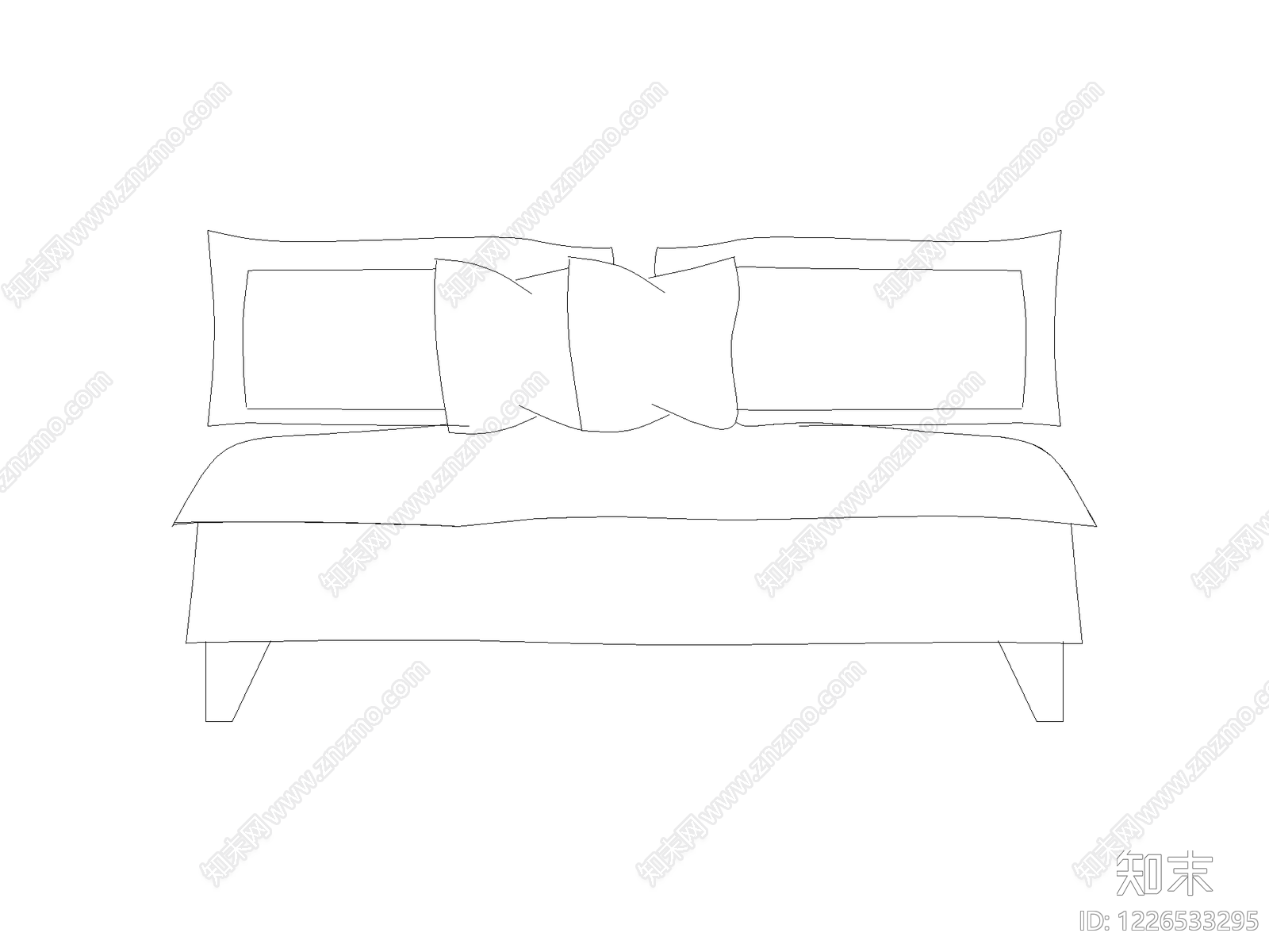 现代床CAD图纸
