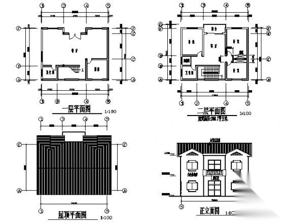 私人住宅别墅户型图集（21个）施工图下载【ID:166069193】