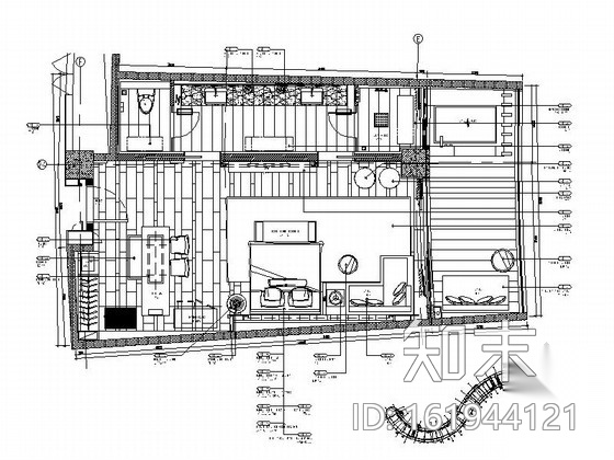 [三亚]多业态度假酒店标准大床房装修图（含效果）cad施工图下载【ID:161944121】