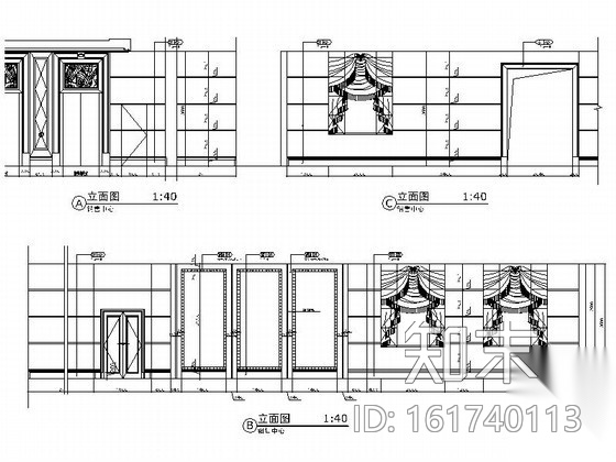 [天津]某地产售楼处室内装修图cad施工图下载【ID:161740113】