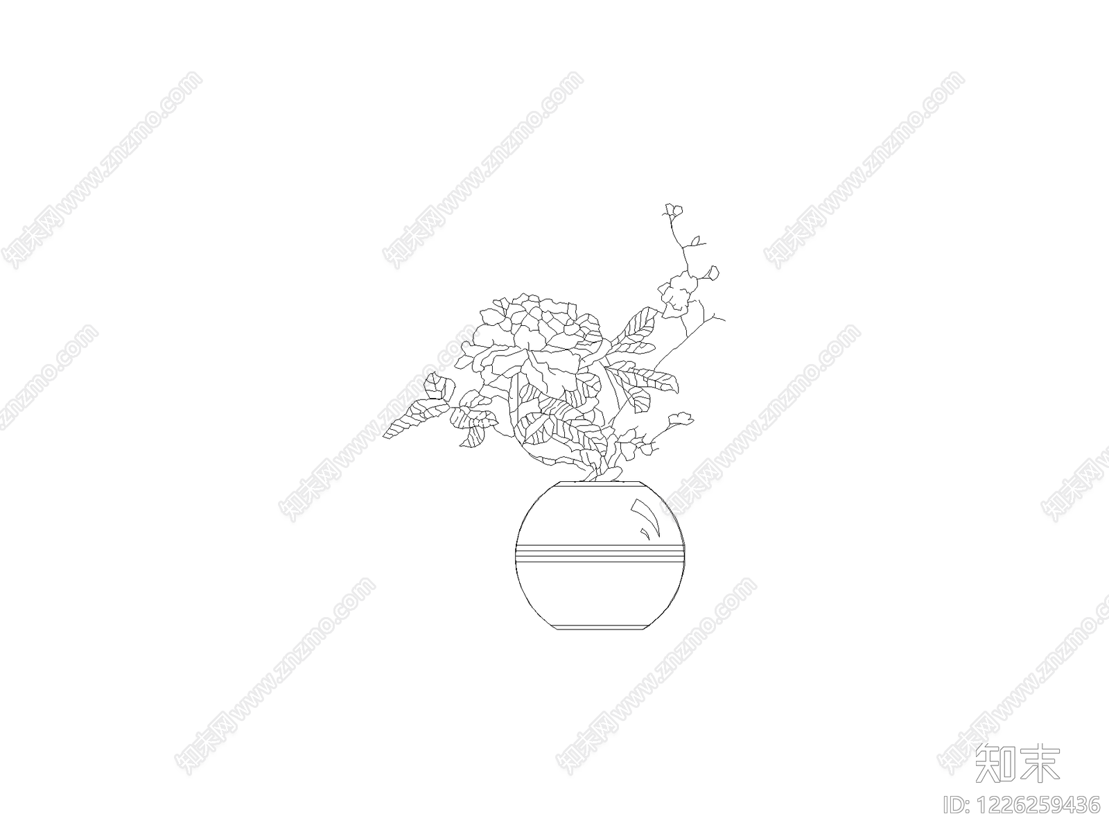 陈设类立面挂画cad施工图下载【ID:1226259436】